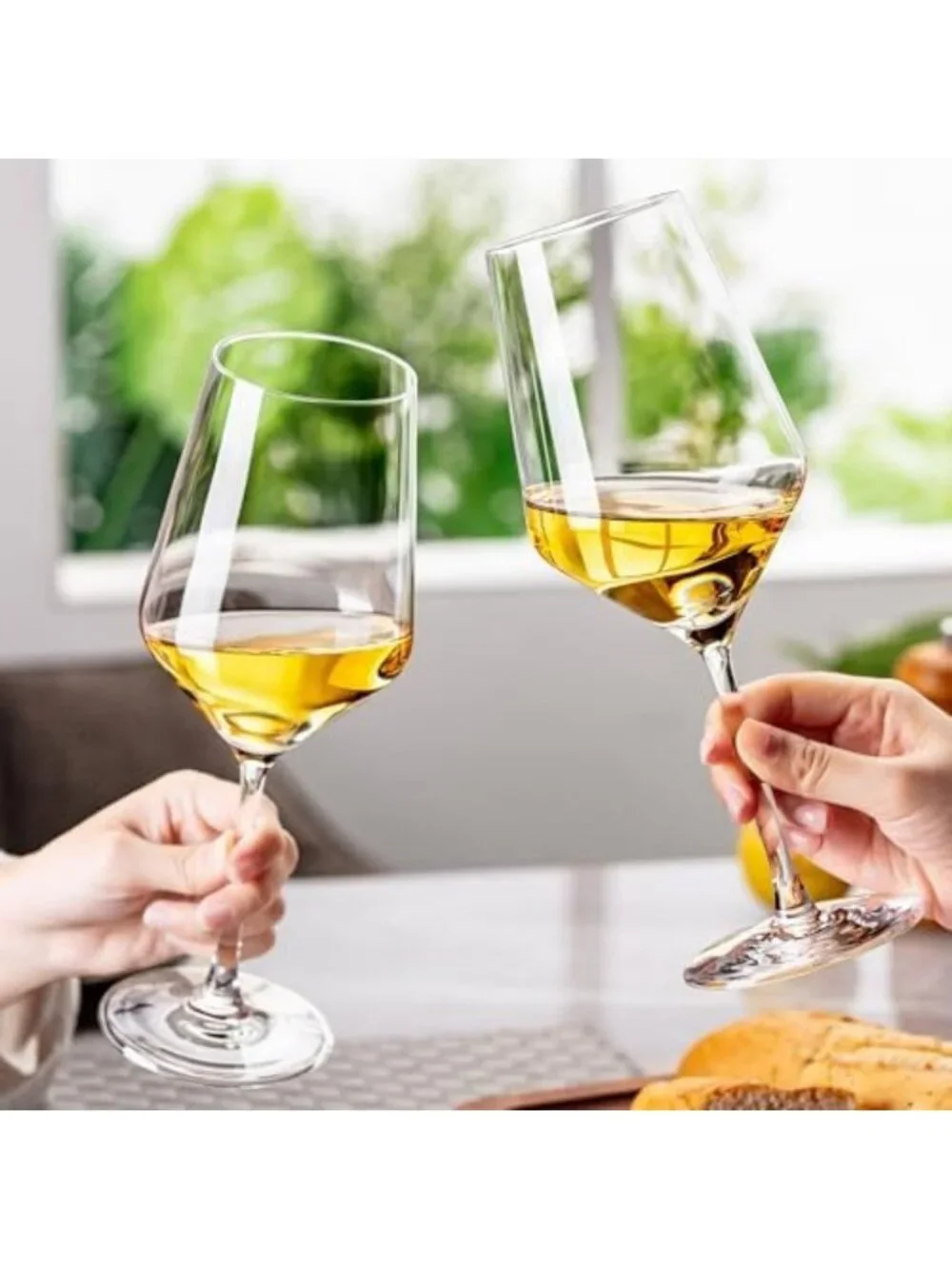 Elegant Set of 4 Lead-Free 14oz Wine Glasses for Red & White Wine Enjoyment